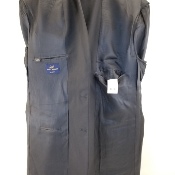 Brooks Brothers 346 Mens 45L Wool Blend Navy Blue - Picture 6 of 8